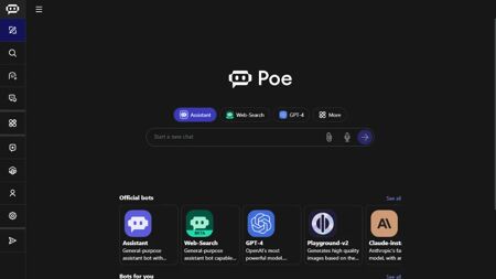 Poe.com Website Screenshot