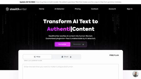 StealthWriter.ai Website Screenshot