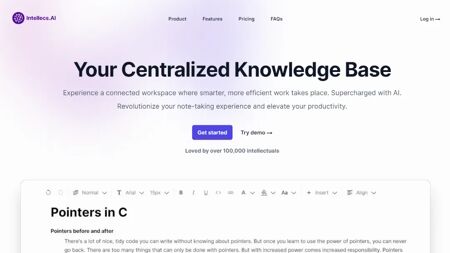 Intellecs.ai Website Screenshot