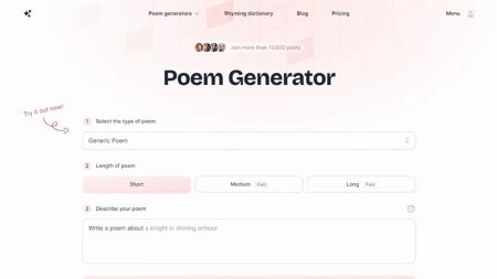 PoemGenerator.com Website Screenshot