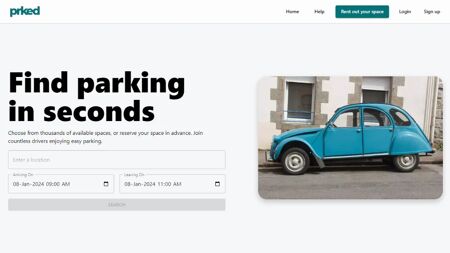 Prked Website Screenshot