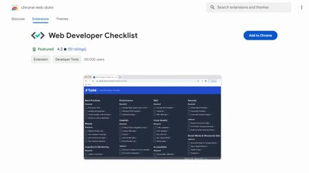 Web Developer Checklist Website Screenshot