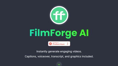 FilmForge AI Website Screenshot