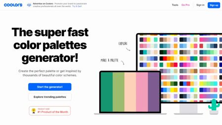 Coolors Website Screenshot
