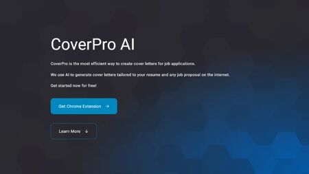 CoverPro AI Website Screenshot