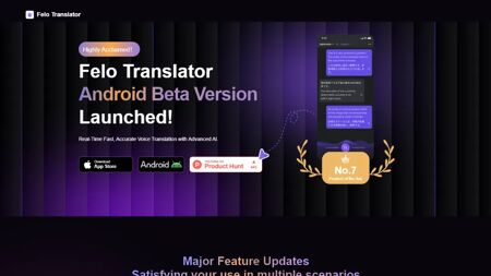 Felo Translator Website Screenshot