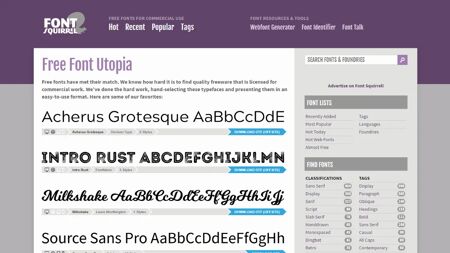 Font Squirrel Website Screenshot