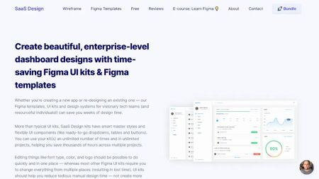 SaaS Design Website Screenshot