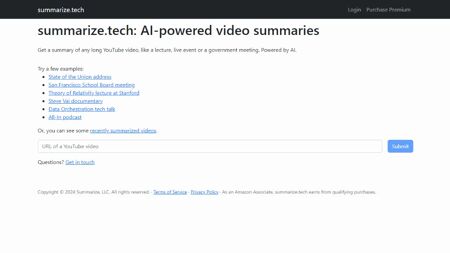 summarize.tech Website Screenshot