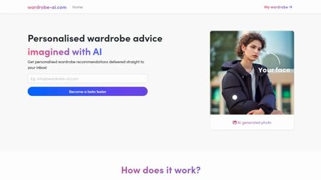 Wardrobe AI Website Screenshot