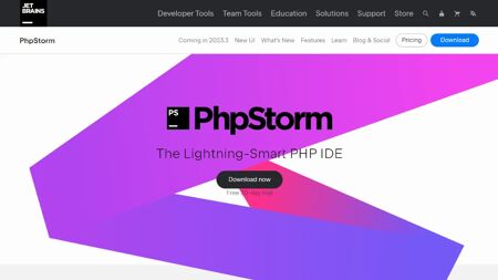 PhpStorm Website Screenshot