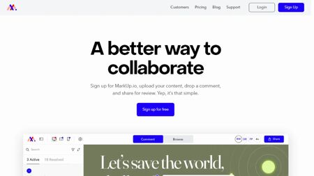 MarkUp Website Screenshot