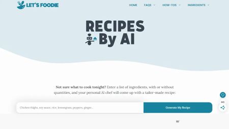 Let's Foodie Website Screenshot