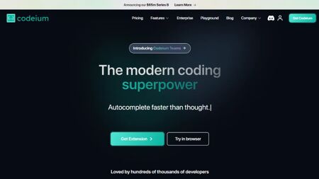 Codeium Website Screenshot