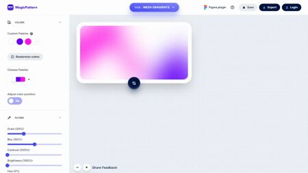 SVG Mesh Gradient Generator Website Screenshot