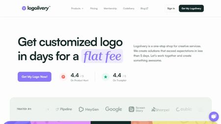 Logolivery™ Website Screenshot