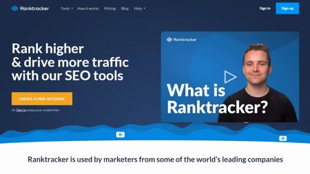 Ranktracker Website Screenshot