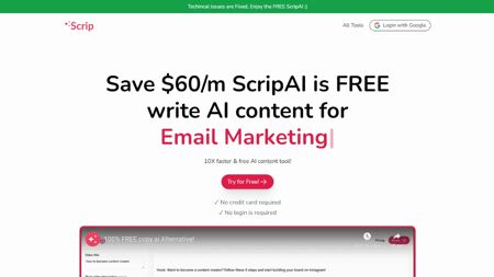 Scrip AI Website Screenshot