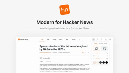 Modern for Hacker News Website Screenshot