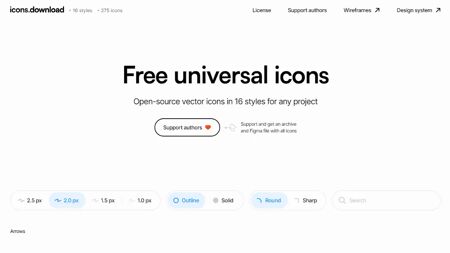 Free Icons Website Screenshot