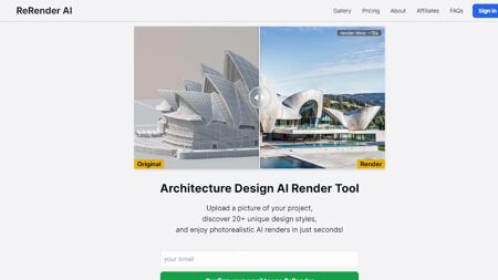 ReRender AI Website Screenshot