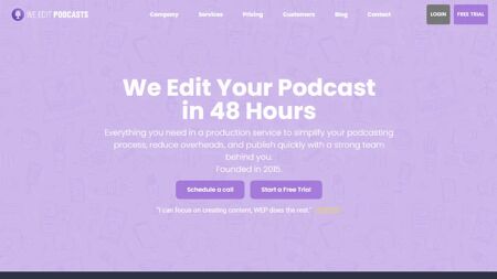 We Edit Podcasts Website Screenshot