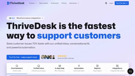 ThriveDesk Website Screenshot