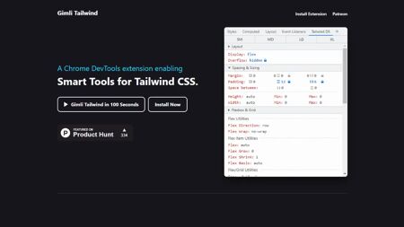 Gimili Tailwind Website Screenshot