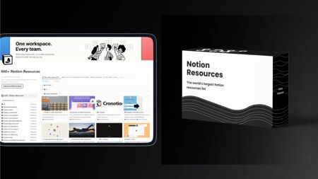 600+ Notion Resources Website Screenshot