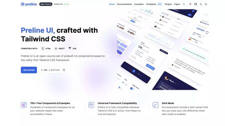 Preline UI Website Screenshot