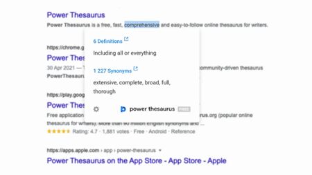 Power Thesaurus Website Screenshot