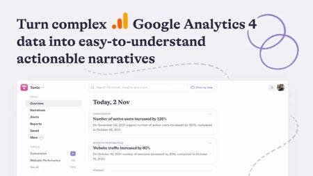 Narrative BI for GA4 Website Screenshot