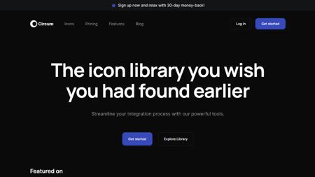 Circum Icons Website Screenshot