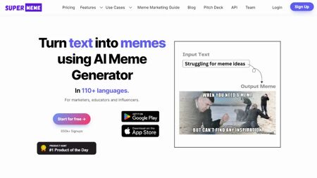 Supermeme.ai Website Screenshot