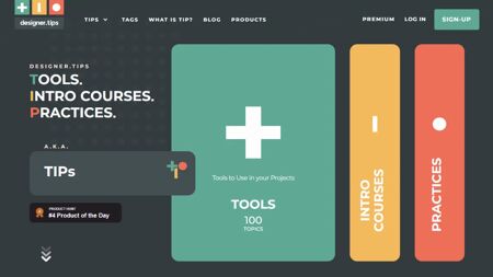 Designer Tips Website Screenshot