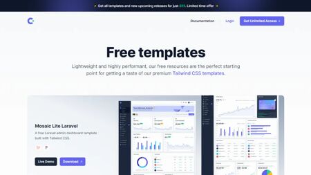 Free templates by Cruip Website Screenshot