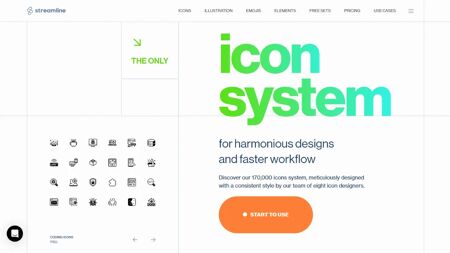 Streamline Icons Website Screenshot