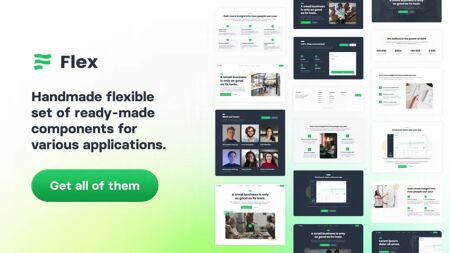 Flex UI library for Figma Website Screenshot
