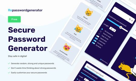 RePassword Generator Website Screenshot