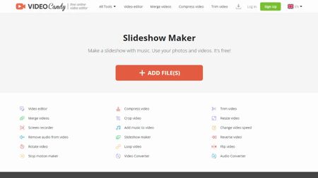 Slideshow Maker Website Screenshot