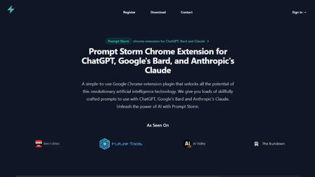 Prompt Storm Website Screenshot