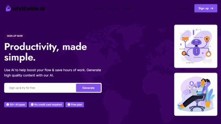 WhatWide.ai Website Screenshot