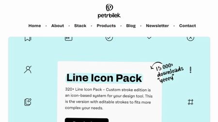 Line Icon Pack Website Screenshot