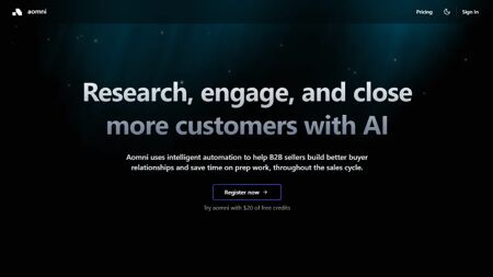 Aomni Website Screenshot