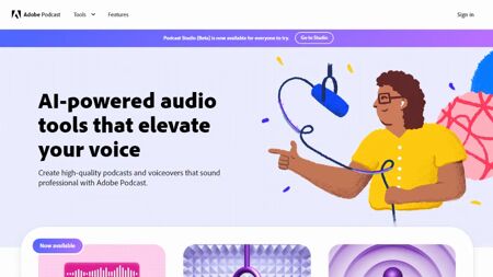 Adobe Podcast Website Screenshot