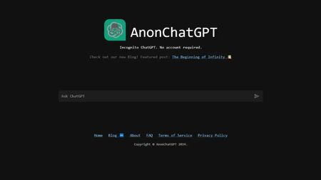 AnonChatGPT Website Screenshot