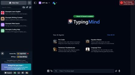 TypingMind Website Screenshot