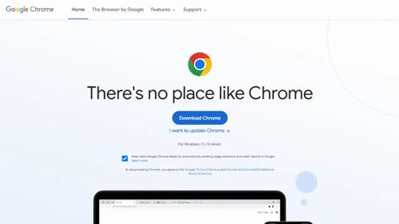 Google Chrome Website Screenshot