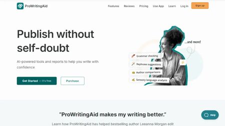 ProWritingAid Website Screenshot