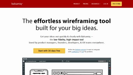 Balsamiq Website Screenshot